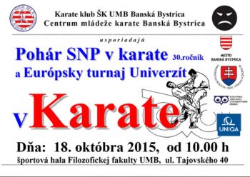 Karate - Pohár SNP - Banska Bystrica